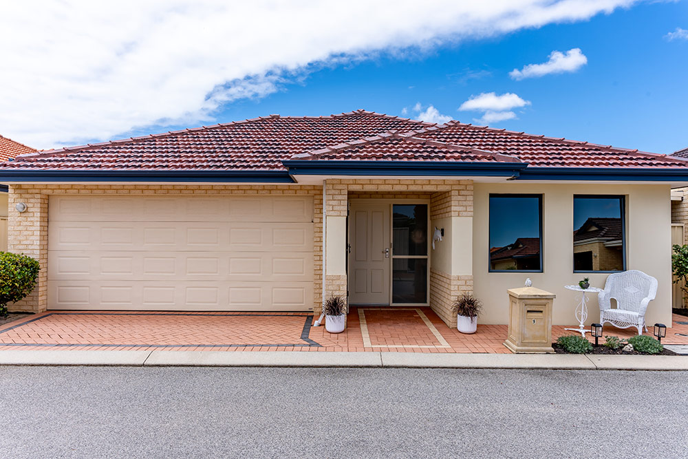 Front view of a villa in Waratah Community Village