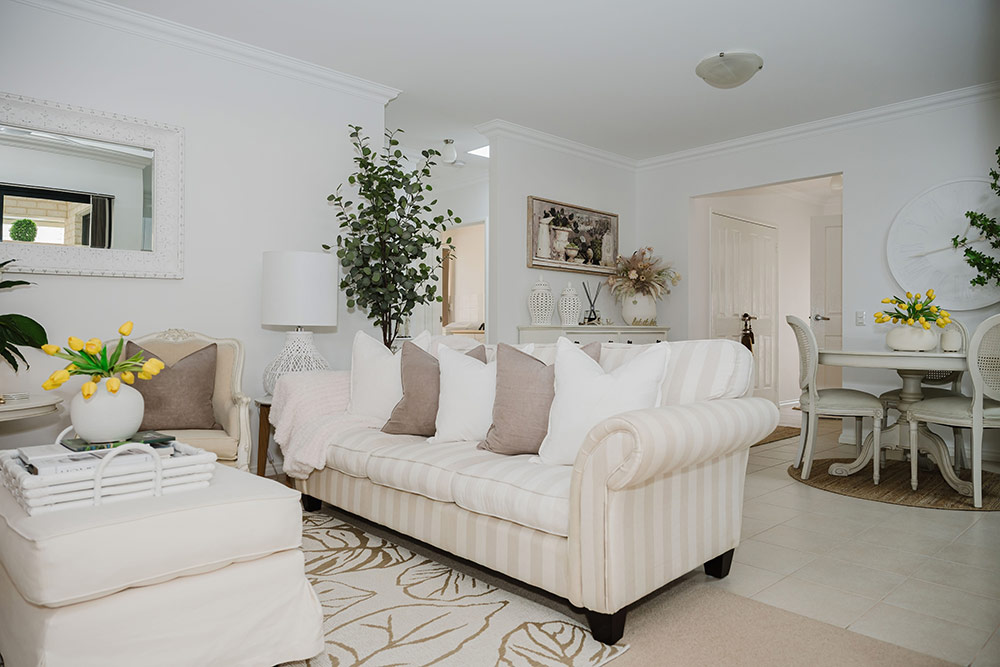 Living Room in a villa in Waratah Community Village